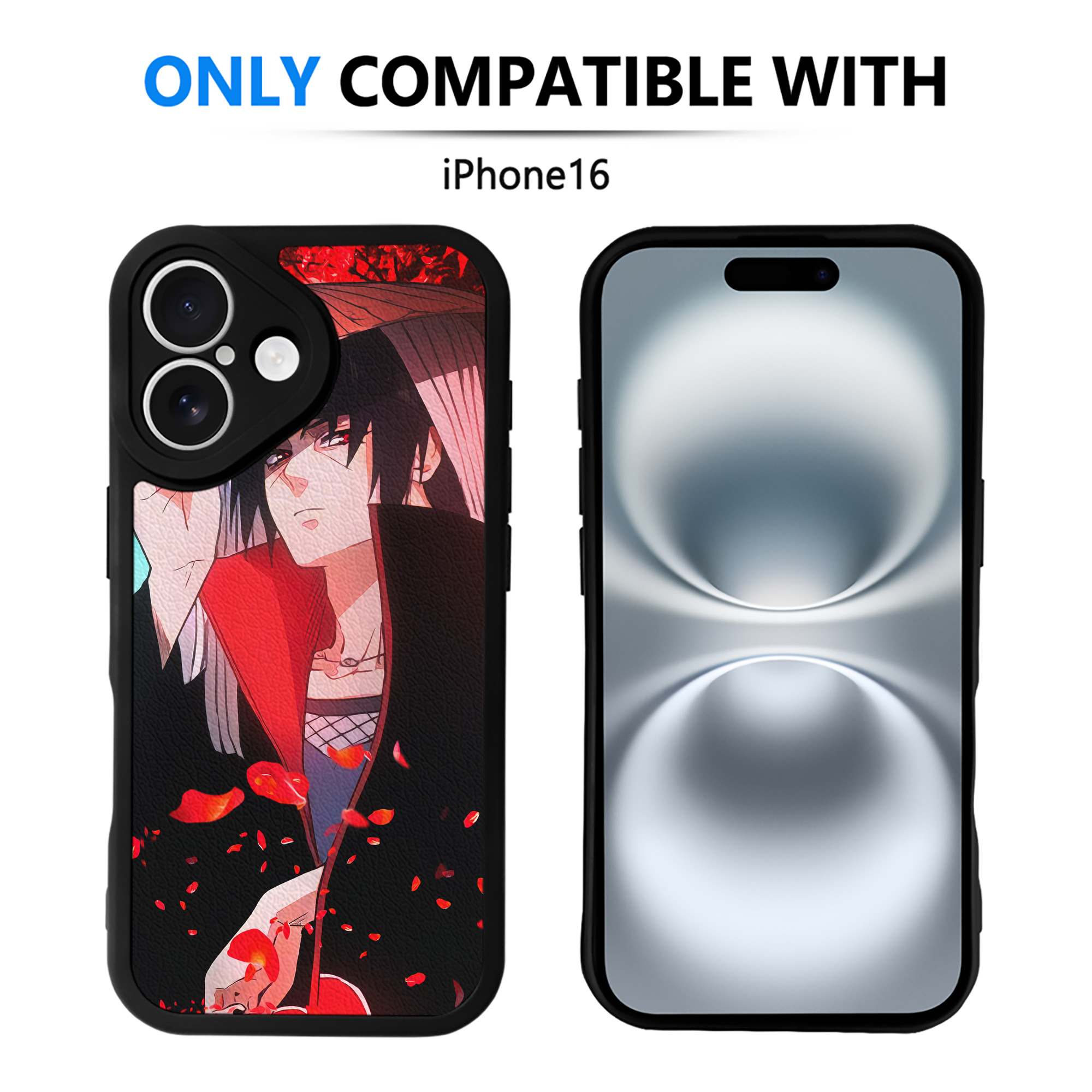 （画像用） NARUTO -ナルト- NARUTO -ナルト- 疾風伝 【iPhone 16シリーズ対応】シリコンスマホケース（レザー調） 材質：シリコン